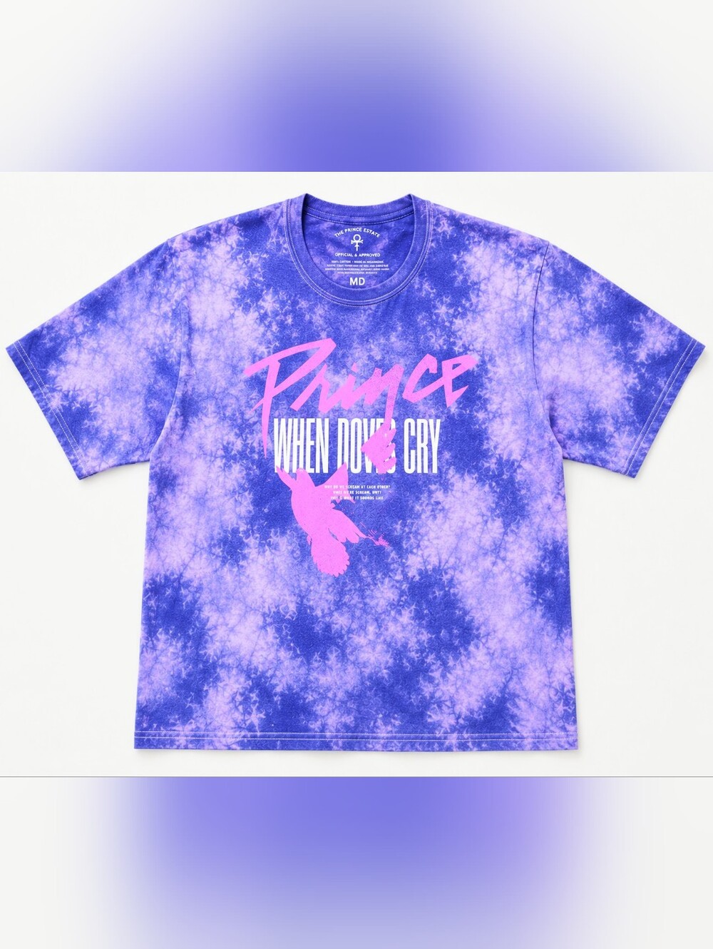 Prince x Fashion Nova When Doves Cry Tie Dye Tee NWT Sz M P2P 19-23 Fits M-L